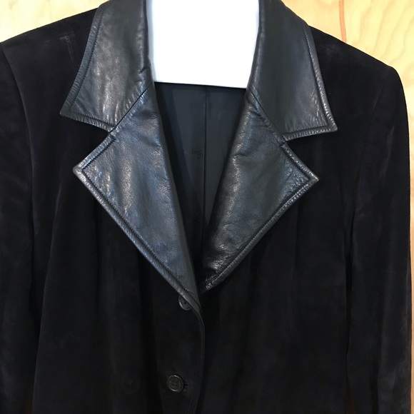 Vintage Gucci Suede & Leather Dress Coat - Picture 9 of 11